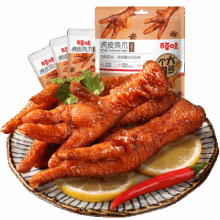百草味 虎皮凤爪 卤香味 160g 开袋即食