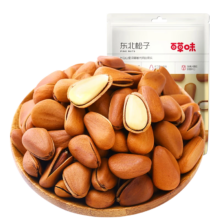 百草味 东北松子 坚果手剥开口原味干果 100g*4袋