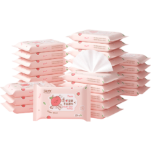 PLUS会员：RUNBEN润本 加厚桃子PLUS 婴儿湿巾 10抽*30包