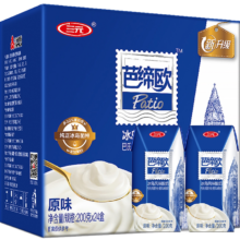 三元 芭缔欧酸奶 利乐钻 风味发酵乳 200ml 24盒