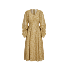 需首购、PLUS：moussy 摩西 刘亦菲同款 南法度假风碎花连衣裙 028ISX33-3711