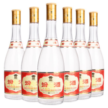 汾酒 53度玻汾黄盖 清香型白酒 475ml*6瓶