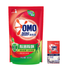 奥妙 除菌除螨洗衣液 袋装 400g+薰衣草10g 桉树艾草香