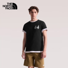 The North Face 北面 男女同款棉印花短袖T恤 8GVD 黑色 JK3 3XL
