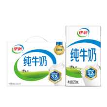 伊利 全脂纯牛奶 3.2g蛋白质 250ml 18盒