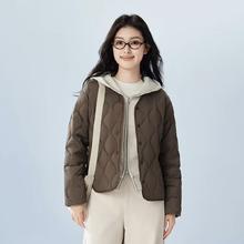 波司登 女子V领葫芦纹轻薄羽绒服