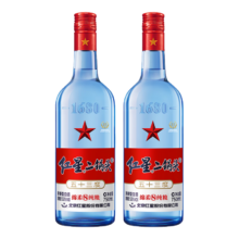 Erguotou 红星二锅头 蓝瓶绵柔8 53° 清香型 750ml 2瓶
