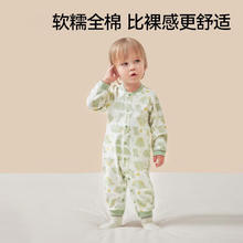 贝肽斯 婴儿衣服四季薄款护肚婴儿连体衣男童女童婴儿衣服清仓 简笔乐萌虎-中开扣 73cm
