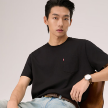 26年春夏新款 ！Levi's 李维斯男士复古纯棉针织口袋短袖T恤 006WX
