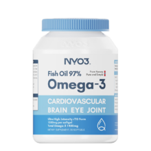 NYO3 97%高纯度rTG深海鱼油胶囊 Omega-3 EPA+DHA 30粒/瓶