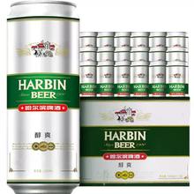 哈尔滨啤酒 哈啤醇爽经典9度拉格 500ml*18听 礼盒装