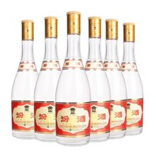 山西杏花村汾酒 黄盖玻汾 53度清香型白酒 475ml*6瓶