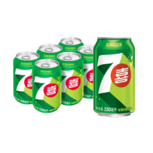 百事 七喜 柠檬味 碳酸饮料 330ml*6罐