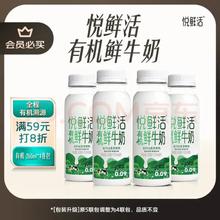 悦鲜活 有机鲜牛奶 260ml*4瓶 巴氏杀菌乳