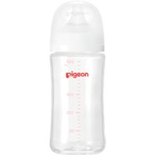 贝亲 玻璃奶瓶宽口径防胀气 240ml M号奶嘴 AA187 3月+