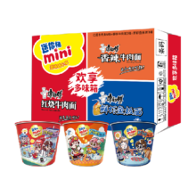 康师傅 迷你杯方便面 红烧*6+香辣*3+鲜虾*3