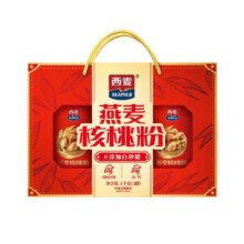 西麦 燕麦片礼盒1kg 中老年营养麦片 燕麦核桃粉礼盒1kg*1盒