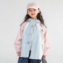 HELLO KITTY 女童春季外套 2026新款 中大童装 撞色宽松外衣