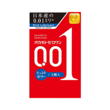 冈本 001 避孕套 超薄标准双倍润滑 3只装