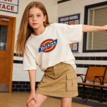 Dickies 儿童短袖T恤 2026款 简约百搭基础休闲上衣 男孩女孩童装潮