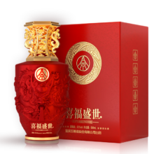 五粮液 喜福盛世吉祥如意 浓香型白酒 52度 500ml 单瓶装